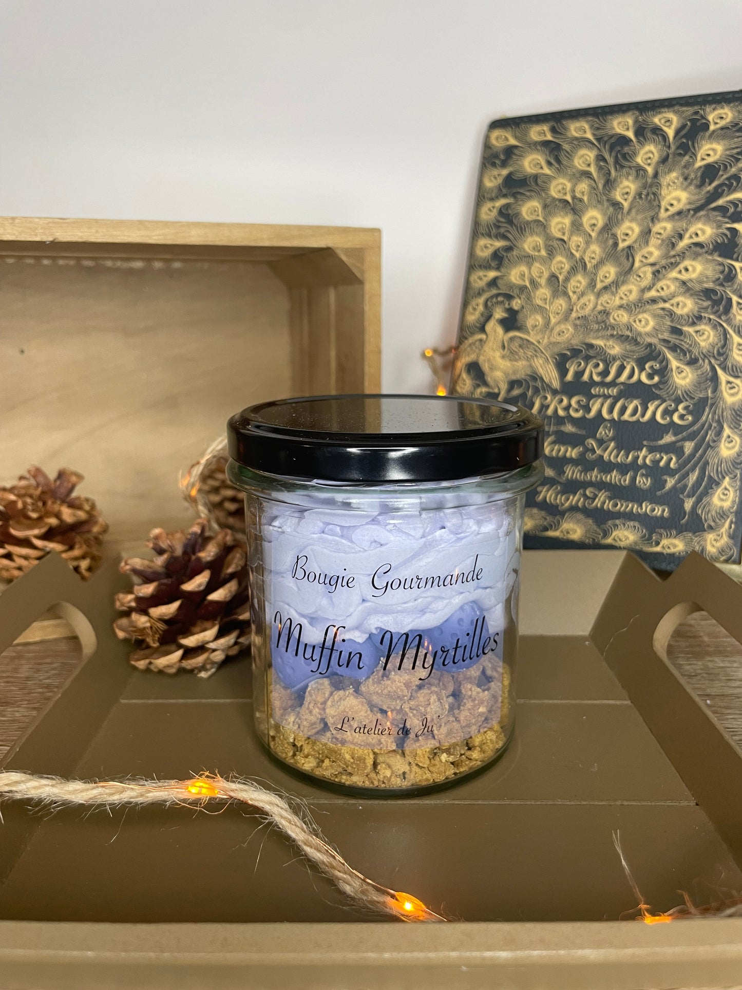 Bougie Muffin myrtilles